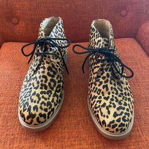 HUSH PUPPIES Leopard Print Booties - Size 7M